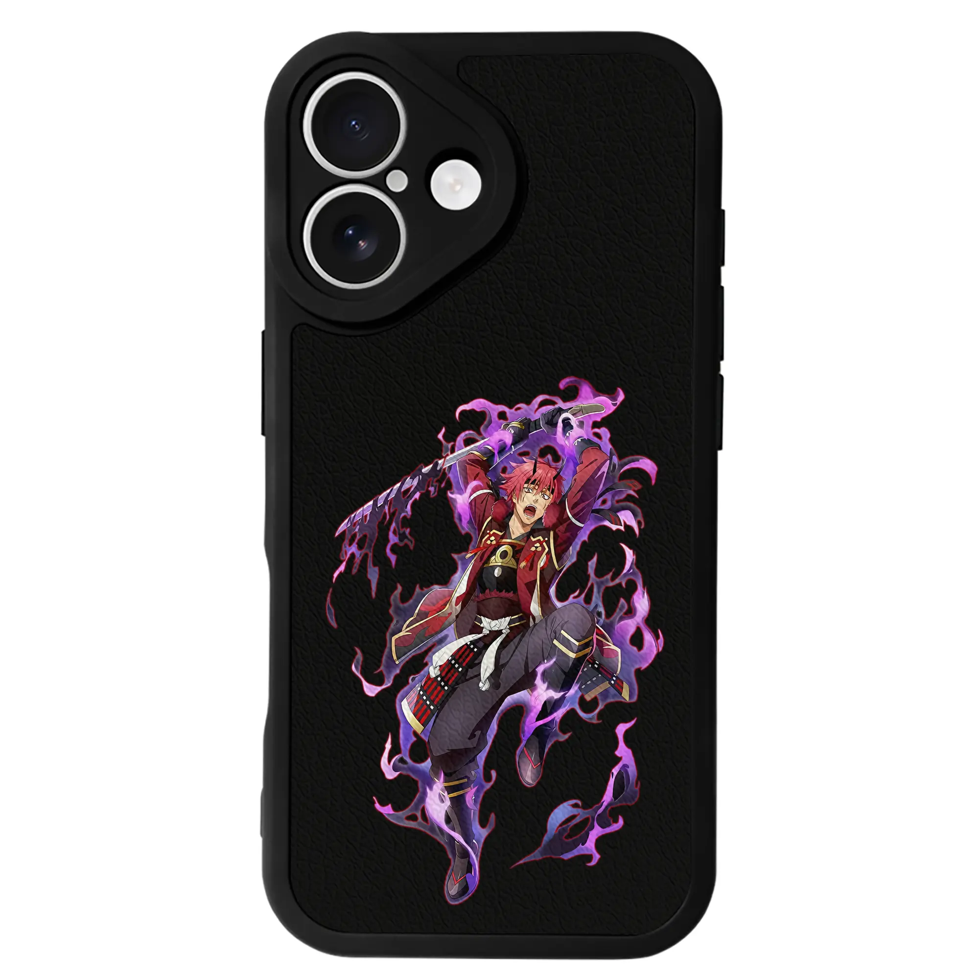 転生したらスライムだった件 グッズ,ベニマル - IPhone 16シリーズ対応 ・ シリコンスマホケース ・ レザー調 ・ 高精度フィット ・ 耐衝撃 ・ ワイヤレス充電対応 ・ 精密カット